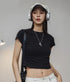 Premium women's cotton crop t-shirt, solid color, slim fit, O-neck, summer style.